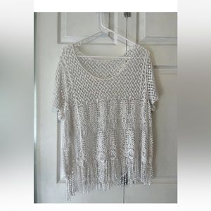 crochet cover up top Size M